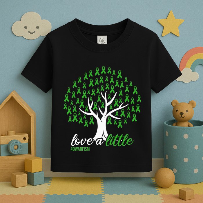 Love A Little Green Ribbon Tree Dwarfism Awareness Toddler T-Shirt
