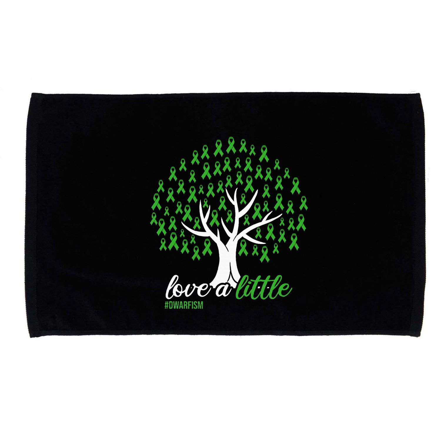 Love A Little Green Ribbon Tree Dwarfism Awareness Microfiber Hand Towel
