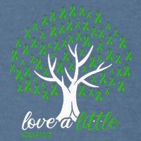 Love A Little Green Ribbon Tree Dwarfism Awareness Garment-Dyed Sweatshirt