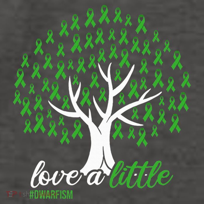 Love A Little Green Ribbon Tree Dwarfism Awareness Vector Backpack