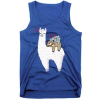 Llama And Lazy Sloth With Koala Mama Bear Valentines Gift Tank Top