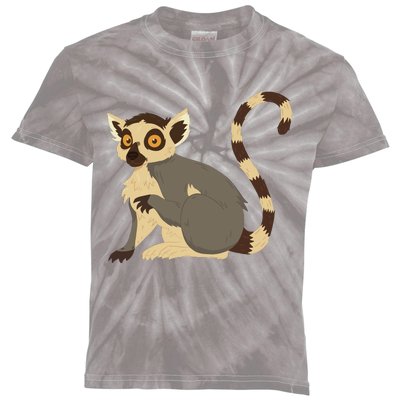 Lemur Animal Kids Tie-Dye T-Shirt