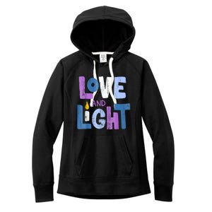 Love And Light Hanukkah For Women Women's Fleece Hoodie