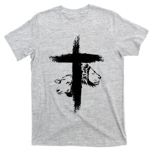 Lion And Lamb Cross T-Shirt