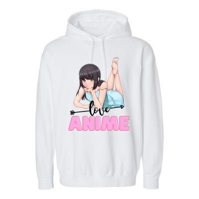 Love Anime Garment-Dyed Fleece Hoodie