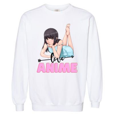 Love Anime Garment-Dyed Sweatshirt