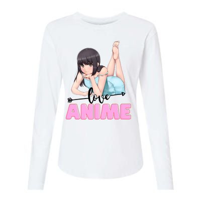 Love Anime Womens Cotton Relaxed Long Sleeve T-Shirt