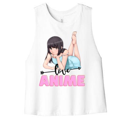 Love Anime Women's Racerback Cropped Tank