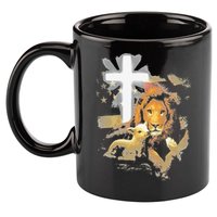 Lion And Lamb Cross Jesus Christ 11oz C Handle Ceramic Mug