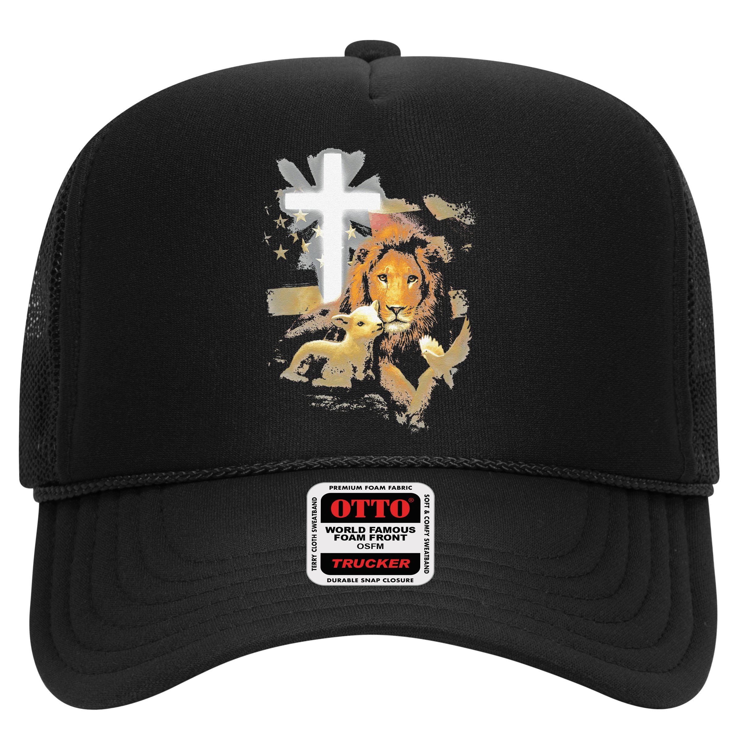 Lion And Lamb Cross Jesus Christ Hat
