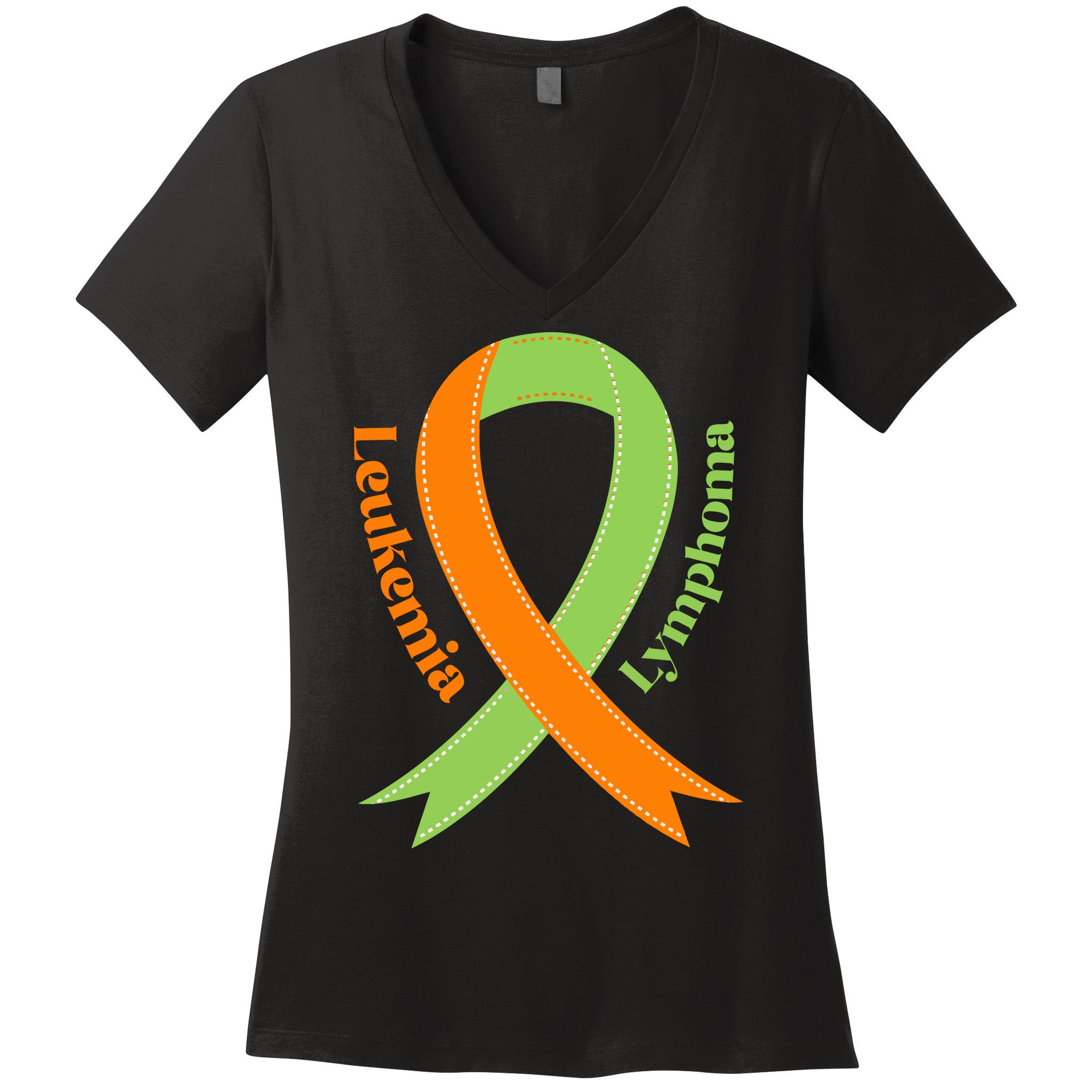 Leukemia And Lymphoma Awareness Women's V-Neck T-Shirt