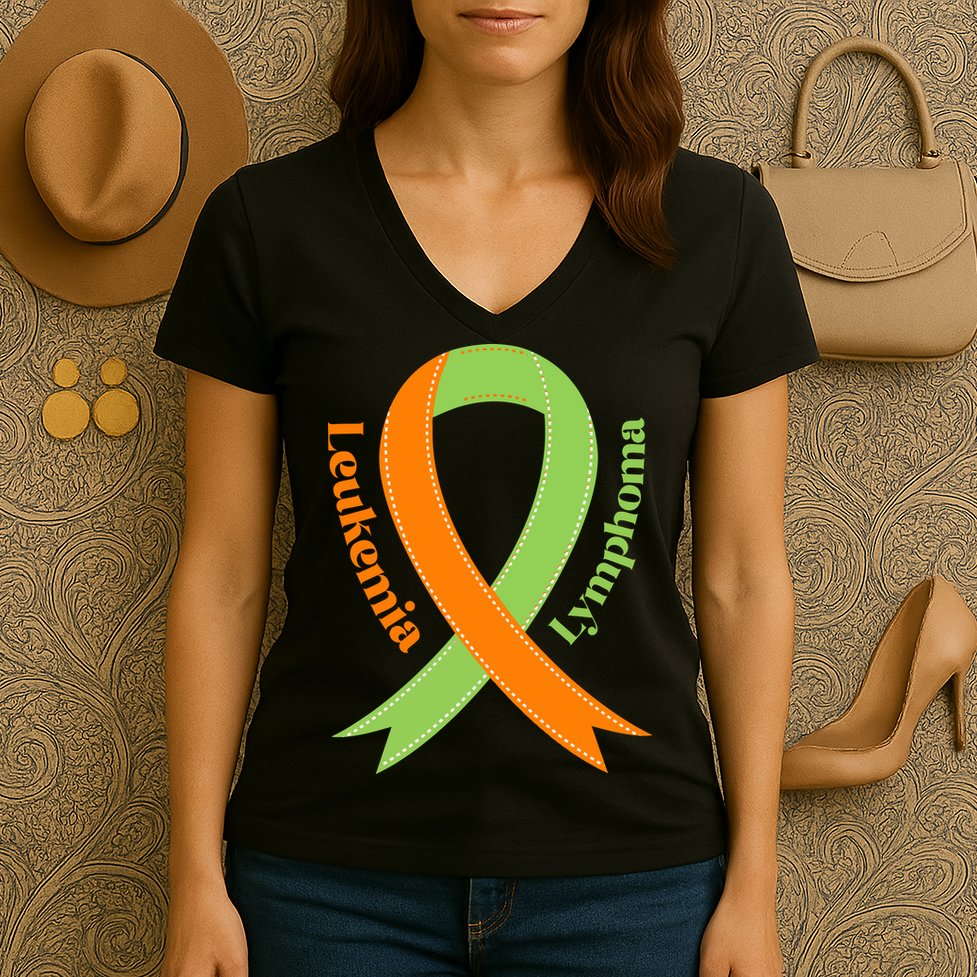 Leukemia And Lymphoma Awareness Women's V-Neck T-Shirt