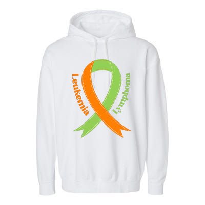 Leukemia And Lymphoma Awareness Garment-Dyed Fleece Hoodie