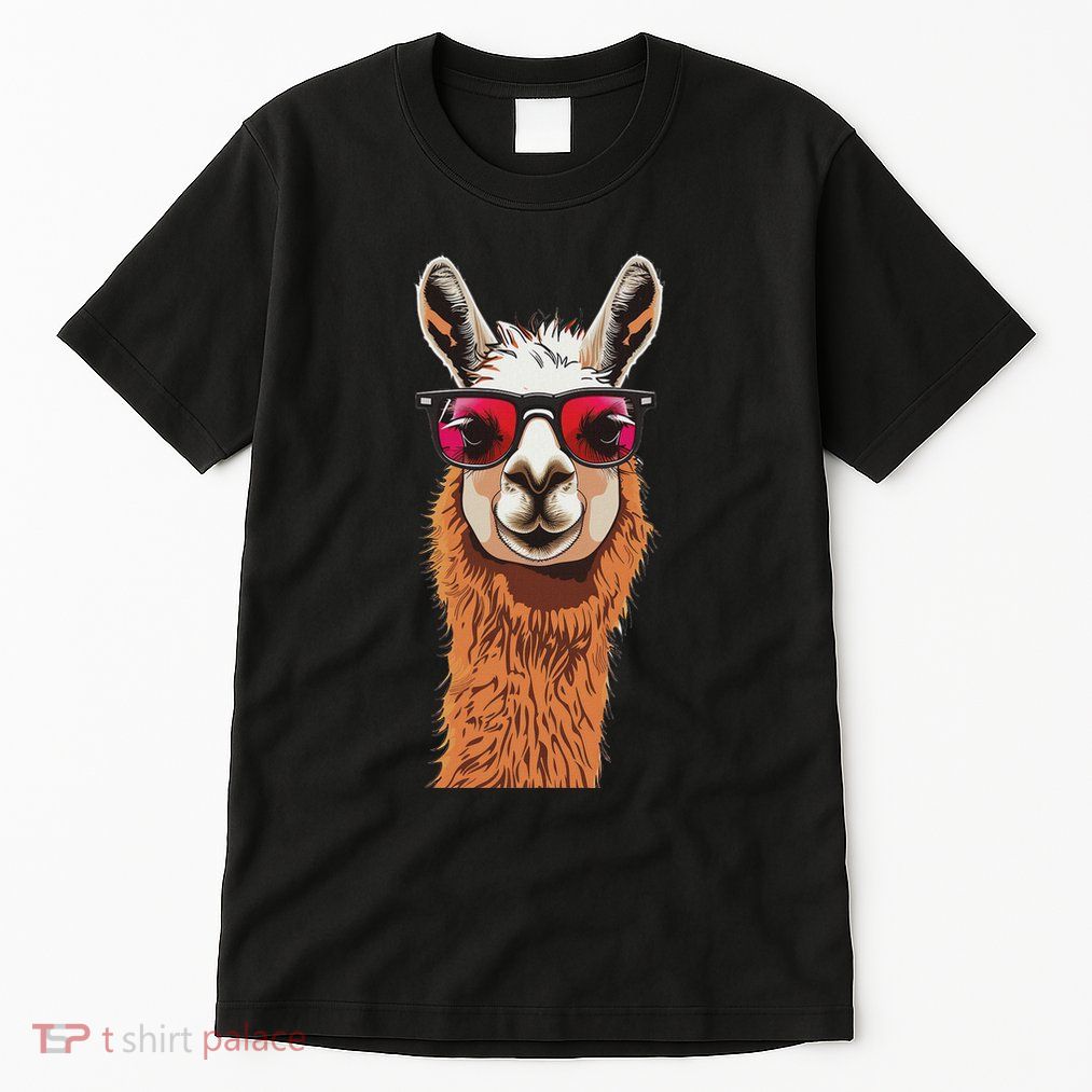 Llama Alpaca Lama Sunglasses Tall T-Shirt