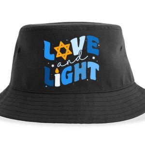 Love And Light Hanukkah For Jewish Sustainable Bucket Hat