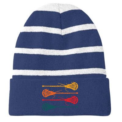 Lacrosse Apparel | Lacrosse Striped Beanie with Solid Band