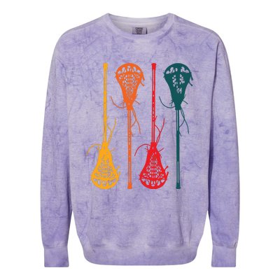 Lacrosse Apparel Lacrosse Retro Vintage Colorblast Crewneck Sweatshirt