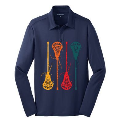 Lacrosse Apparel Lacrosse Retro Vintage Silk Touch Performance Long Sleeve Polo