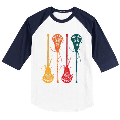 Lacrosse Apparel Lacrosse Retro Vintage Baseball Sleeve Shirt