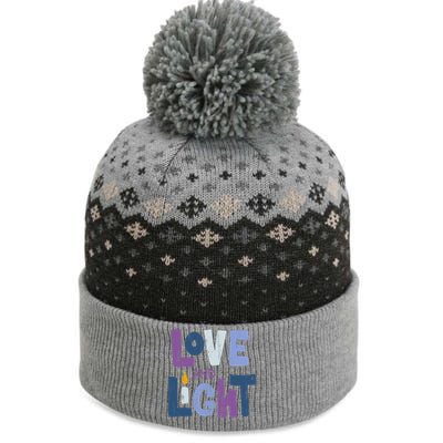 Love And Light Hanukkah Chanukah Jewish Trending Gift The Baniff Cuffed Pom Beanie