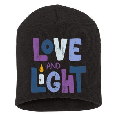 Love And Light Hanukkah Chanukah Jewish Trending Gift Short Acrylic Beanie