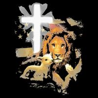Lion And Lamb Cross Jesus Christ Cooling Performance Crew T-Shirt
