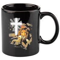 Lion And Lamb Cross Jesus Christ 11oz C Handle Ceramic Mug