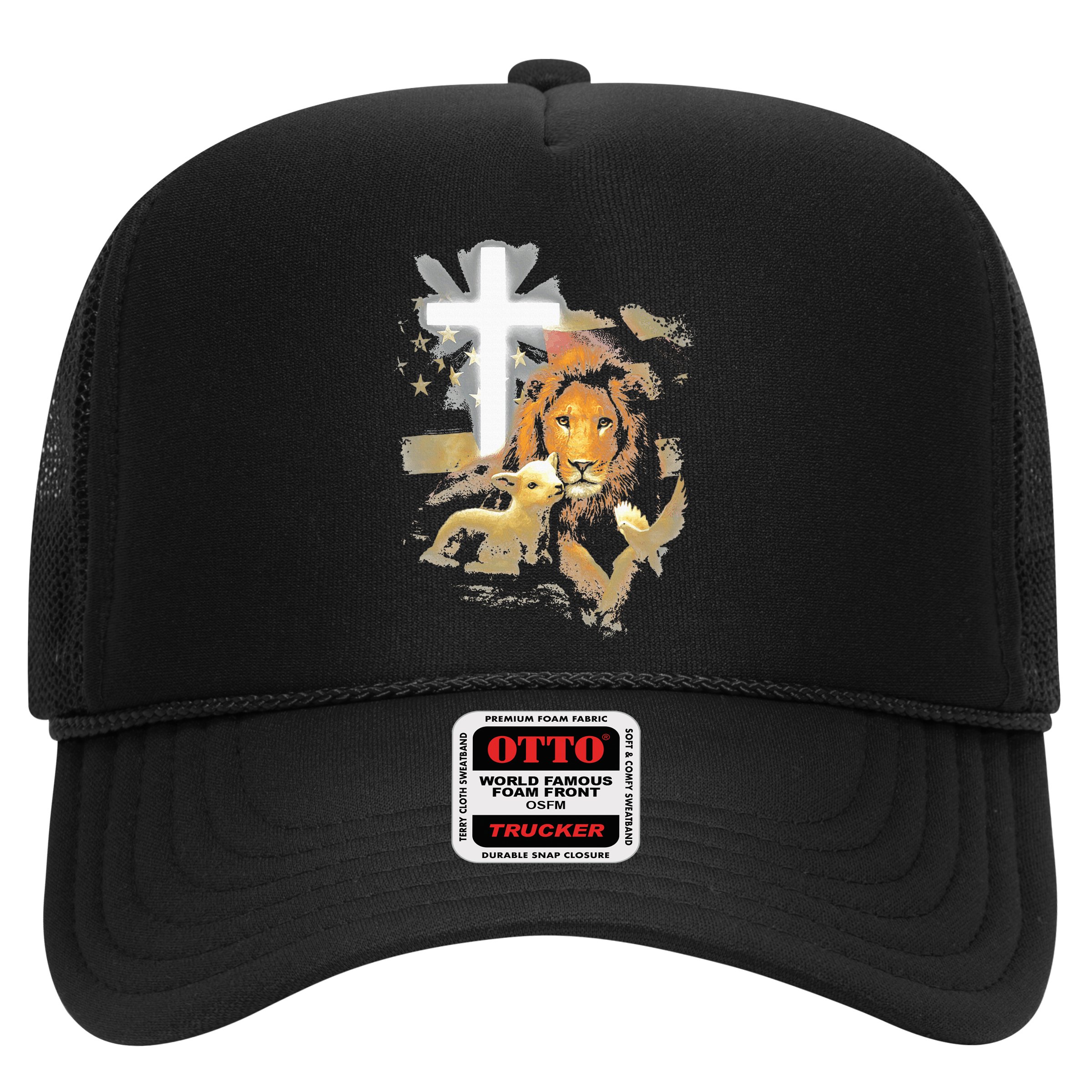 Lion And Lamb Cross Jesus Christ Hat