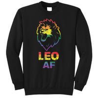 Leo AF Lion LGBT for August and July Birthday Gift Sweatshirt