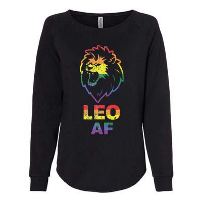 Leo AF Lion LGBT for August and July Birthday Gift Womens California Wash Sweatshirt