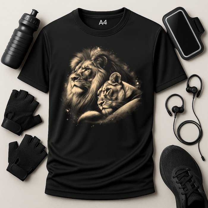 Lion And Lioness - Symbol Of Love Loyalty And Partnership Gift Cooling Performance Crew T-Shirt