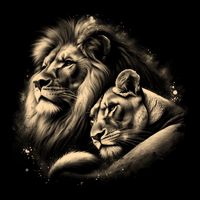 Lion And Lioness - Symbol Of Love Loyalty And Partnership Gift Cooling Performance Crew T-Shirt