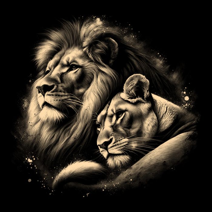 Lion And Lioness - Symbol Of Love Loyalty And Partnership Gift Cooling Performance Crew T-Shirt