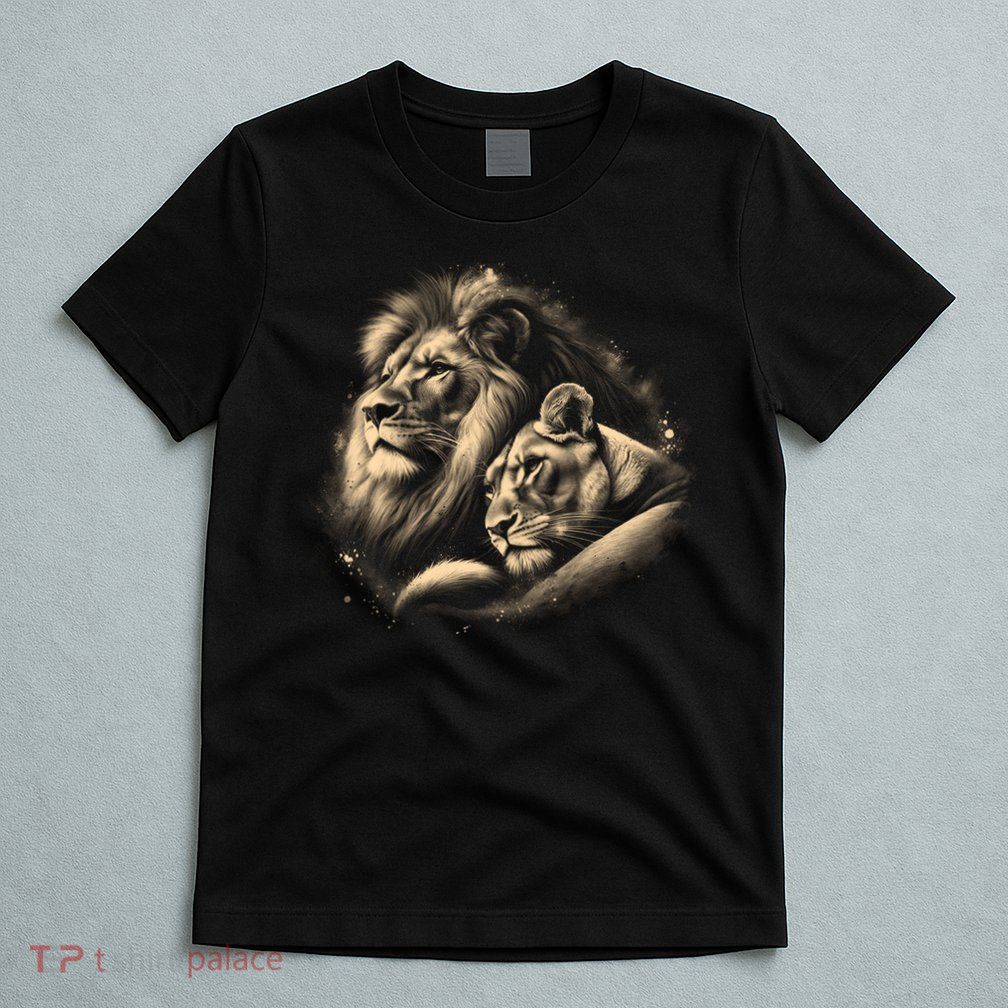 Lion And Lioness - Symbol Of Love Loyalty And Partnership Gift T-Shirt