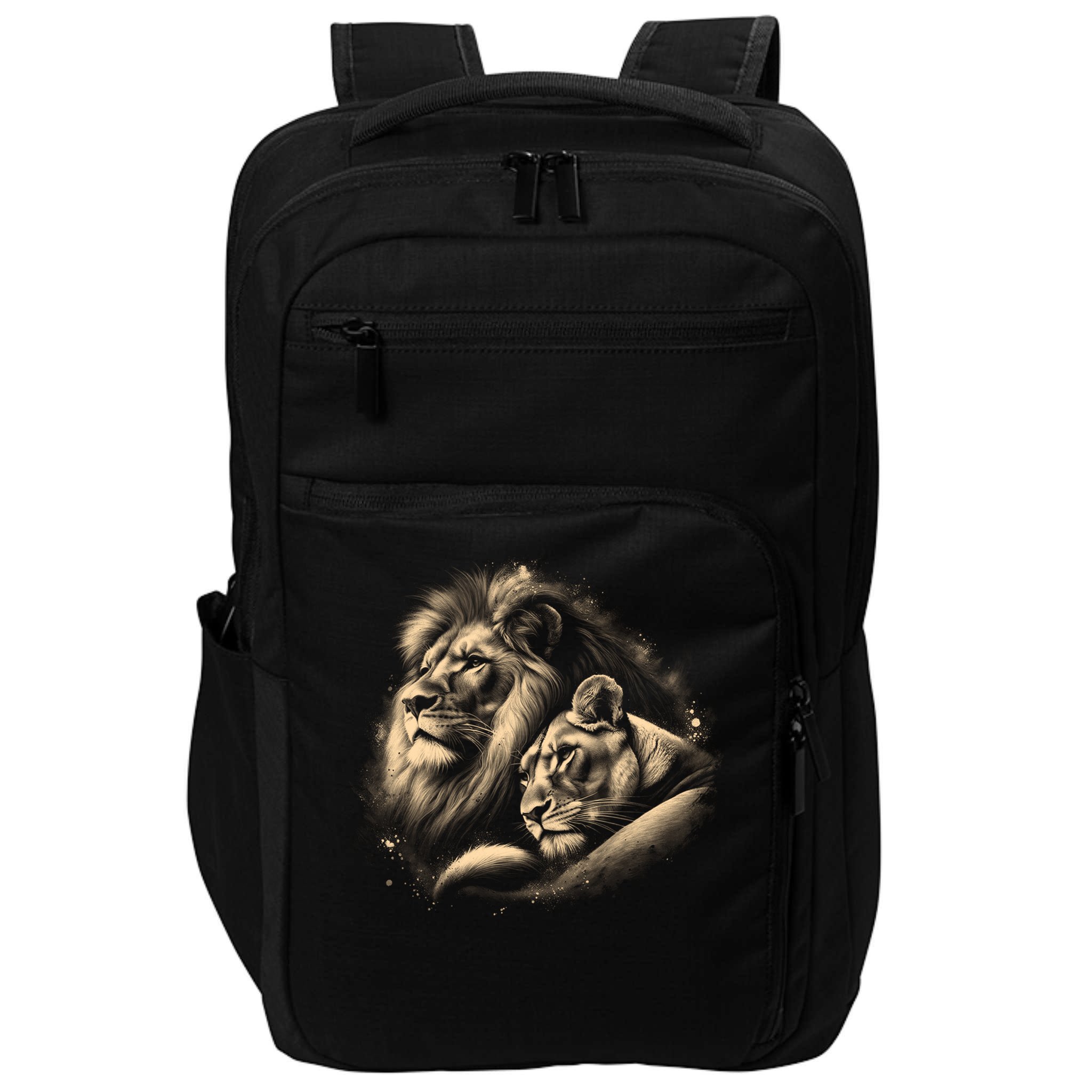 Lion And Lioness - Symbol Of Love Loyalty And Partnership Gift Impact Tech Backpack