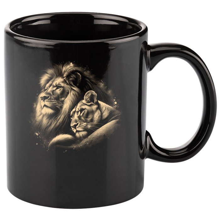 Lion And Lioness - Symbol Of Love Loyalty And Partnership Gift 11oz C Handle Ceramic Mug