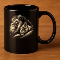 Lion And Lioness - Symbol Of Love Loyalty And Partnership Gift 11oz C Handle Ceramic Mug
