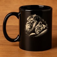 Lion And Lioness - Symbol Of Love Loyalty And Partnership Gift 11oz C Handle Ceramic Mug