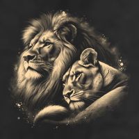 Lion And Lioness - Symbol Of Love Loyalty And Partnership Gift 11oz C Handle Ceramic Mug