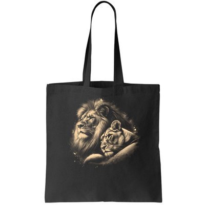 Lion And Lioness - Symbol Of Love Loyalty And Partnership Gift Bag