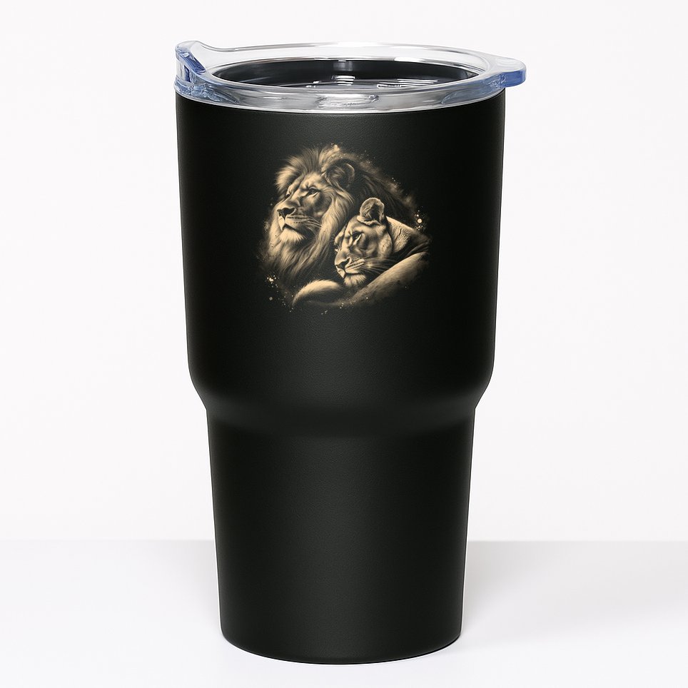 Lion And Lioness - Symbol Of Love Loyalty And Partnership Gift Tumbler