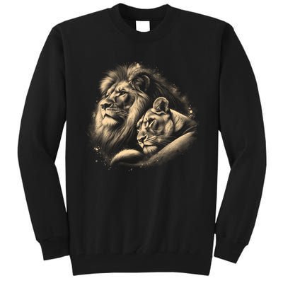 Lion And Lioness - Symbol Of Love Loyalty And Partnership Gift Tall Sweatshirt