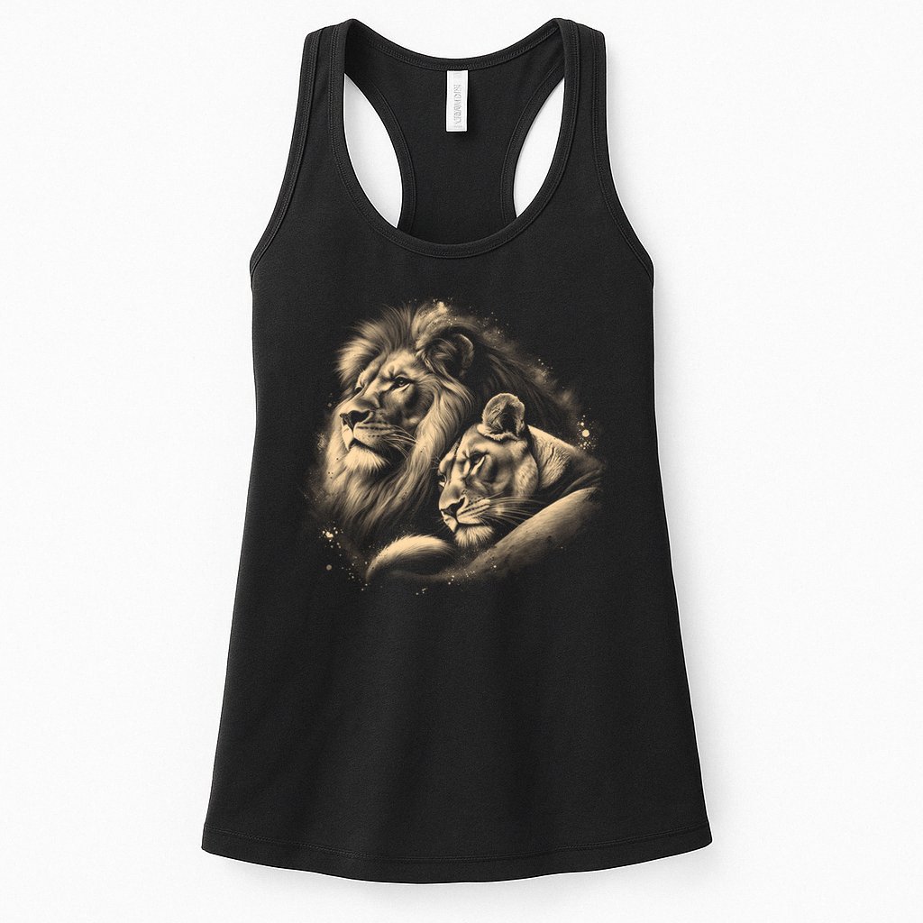 Lion And Lioness - Symbol Of Love Loyalty And Partnership Gift Womens Tank Top