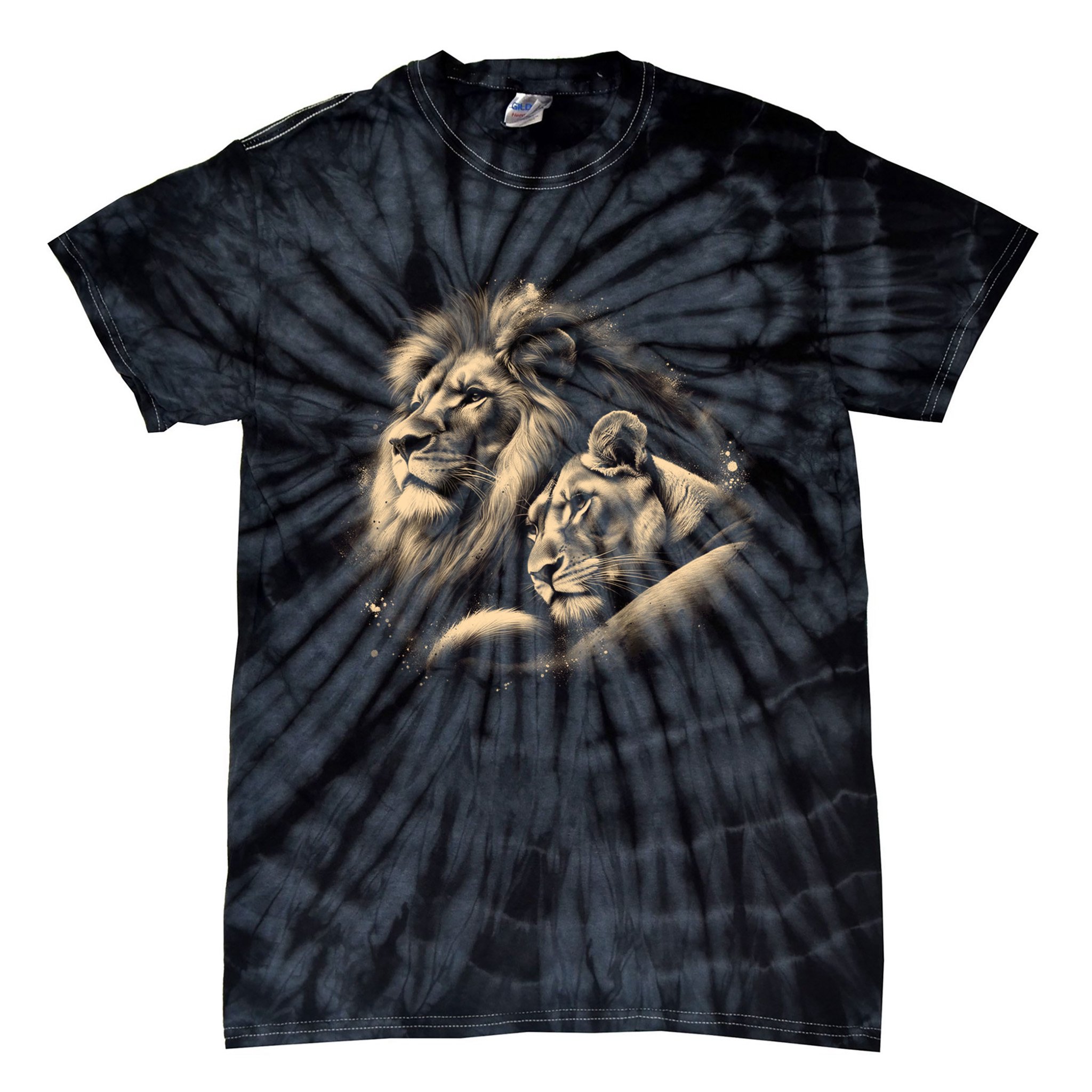 Lion And Lioness - Symbol Of Love Loyalty And Partnership Gift Tie-Dye T-Shirt