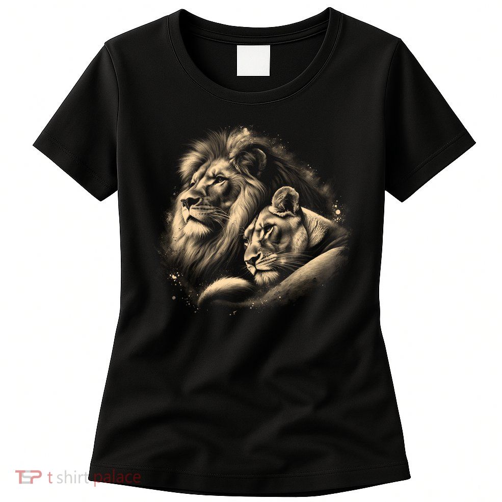 Lion And Lioness - Symbol Of Love Loyalty And Partnership Gift Womens T-Shirt