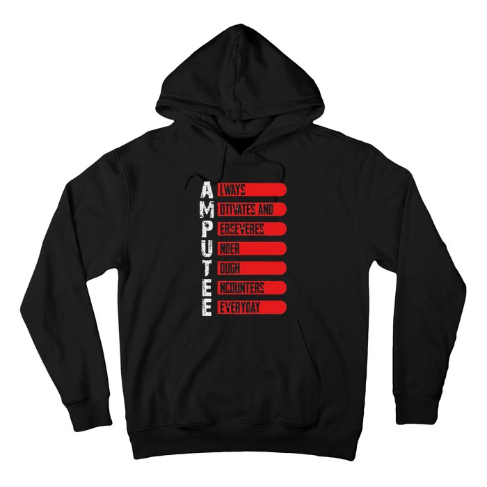 Leg Ampu Leg Amputation Support Humor Ampu Hoodie