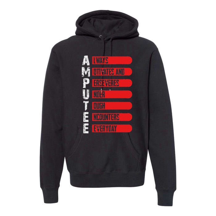 Leg Ampu Leg Amputation Support Humor Ampu Premium Hoodie