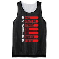 Leg Ampu Leg Amputation Support Humor Ampu Mesh Reversible Basketball Jersey Tank