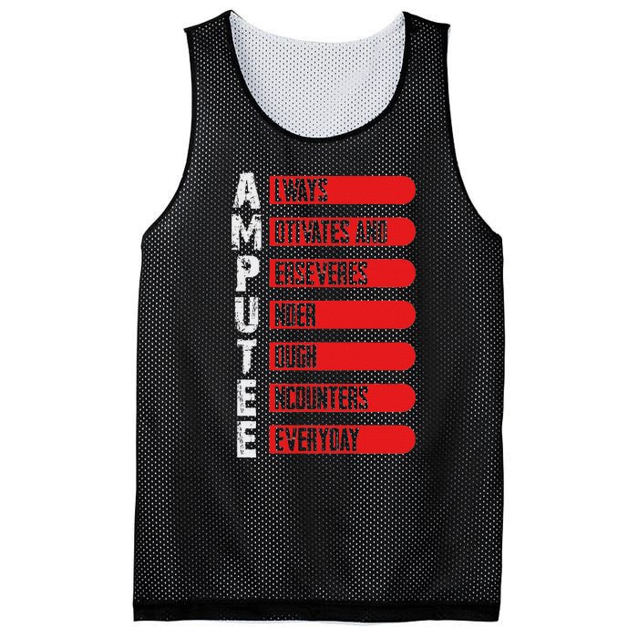 Leg Ampu Leg Amputation Support Humor Ampu Mesh Reversible Basketball Jersey Tank