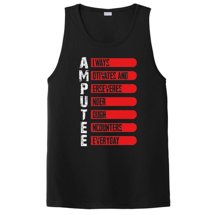 Leg Ampu Leg Amputation Support Humor Ampu PosiCharge Competitor Tank